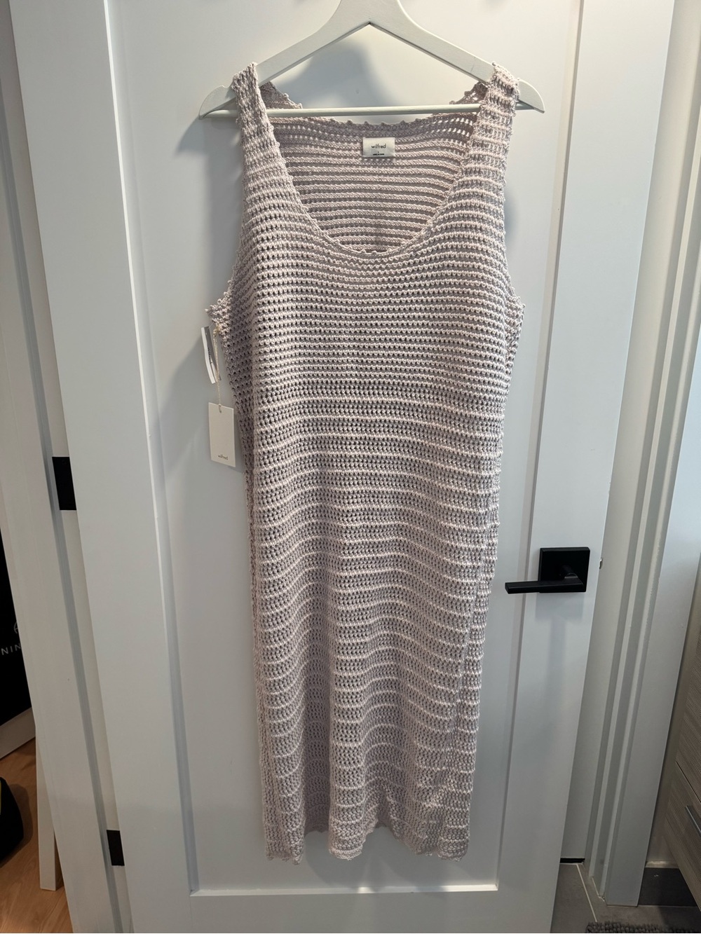 Wilfred Lilac Crochet Midi Tank Dress